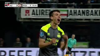 Increible jugada y gol de Chucky Lozano vs AZ 2-2 (HD) 07/04/2018