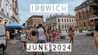 Ipswich High Street Town Centre Walk - Westgate & Regent Street - June 2024