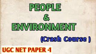 NTA UGC NET PAPER 1 - PEOPLE & ENVIRONMENT || CRASH COURSE || JAY STUDY CENTER