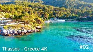 Beautiful drone footage from Greece, Thassos 4K - Copyright Free Video 02