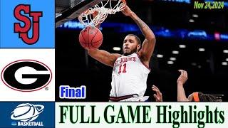 St. John's vs Georgia [ FULL GAME Highlights ] Nov 24,2024 |College basketball 2024 |Ncaa basketball