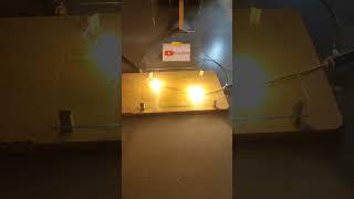 High Voltage Discharge vs Glass - Electrical Arc 28KV 1A #shorts #highvoltage #plasma