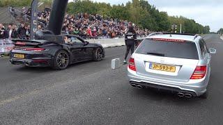 Mercedes-Benz C63 AMG Estate W204 vs Porsche 992 Turbo S Convertible