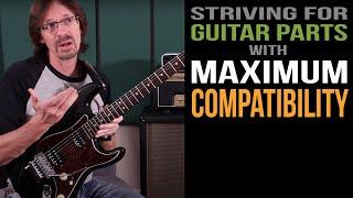 Striving for Guitar Parts with Maximum Compatibility