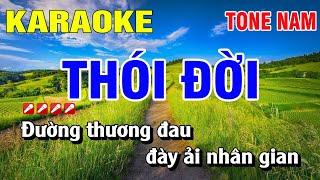 Karaoke Thói Đời Tone Nam Nhạc Sống | Nguyễn Linh