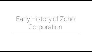 Early History of Zoho Corporation