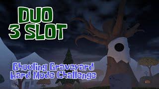 How to DUO Ghouling Graveyard 2024 / 3 SLOT / Hard Mode Challenge in Tower Heroes Roblox