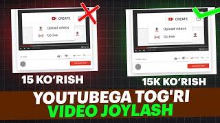 YouTubega VIDEO joylash 2024