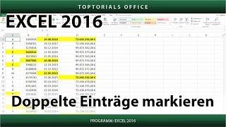 Doppelte Einträge markieren (Excel)
