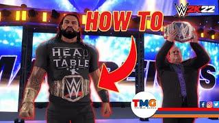 How To Make Roman Reigns Double Championships Entrance Tutorial WWE 2K22