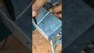 old welder's quick trick cutting 30 degree square pipe #welding #welder #metalworking #fabrication