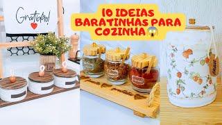 10 IDEIAS BARATAS e FÁCEIS PARA DECORAR A COZINHA| DIY DECORAÇÃO