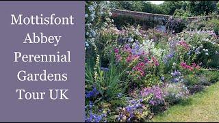  UK Mottisfont Abbey Perennial Garden Walking Tour // Hampshire, England // English Rose Garden