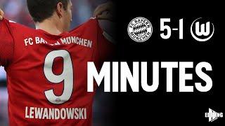 9 Minutes- Ft. Robert Lewandowski | Bayern Munich vs. Wolfsburg 5-1