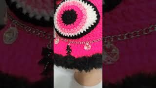 Crochet Cat Hat Video #crochet #handmade #edmfestival #fy #edm #buckethat #foryou #zedsdead #dubstep