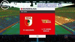 FIFA 22 - FC Augsburg vs Union Berlin Bundesliga 2021/22 Matchday 21 | Next-Gen Gameplay