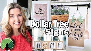 Dollar Tree DIY ⭐ Farmhouse Wall Art Signs