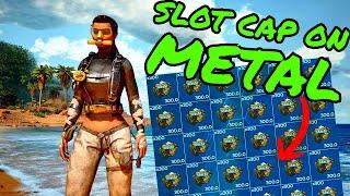 How to SLOT CAP ON METAL on Ark Survival Ascended The ISLAND! Where to get the most METAL SAFELY!!!