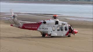 Coastguard helicopter lands in Burnham-On-Sea (Burnham-On-Sea.com)