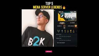 Mena Server 5 Legend Player Uid Profile and Face  #shorts Garena Free Fire