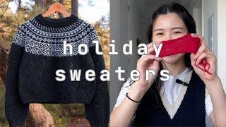 holiday sweater knitting patterns | petite knit, the knit purl girl & more