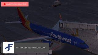[XP11] [Twitch Stream] VATSIM Zibo 737-800 KLAS-KLAX