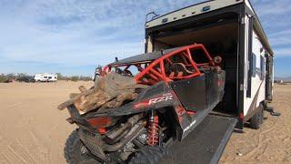 Loading Up My RZR Turbo Into My 24’ Toy Hauler Glamis