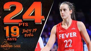 Caitlin Clark Drops 24 Pts x Career-HiGH 19 Asts vs Wings  | July 17, 2024