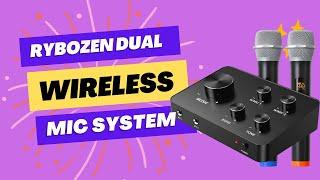 Rybozen Digital Vocal Mixer With Dual Wireless Microphones HDMI & 3.5mm Connections