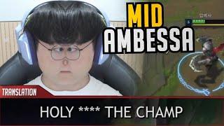 ShowMaker First Time MID Ambessa - Best of LoL Stream Highlights (Translated)