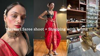 Shot Nauvari saree drape for my saree series and went to see my friend + shopped a little ️