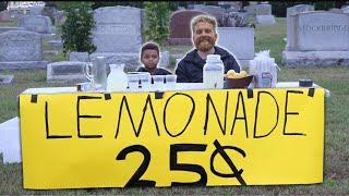 Lemonade Stand in the Cemetery With My Nephew!