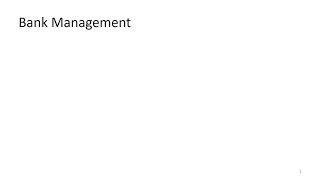 Liquidity Management in a Bank