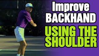 Tennis - Improve Your One Handed Backhand By Using The Shoulder | Tom Avery Tennis 239.592.5920