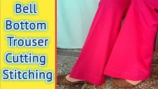 Bell bottom trouser/pant cutting and stitching in urdu/Hindi by Fizza Mir