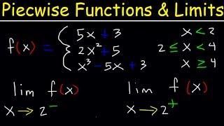 Piecewise Functions - Limits and Continuity | Calculus