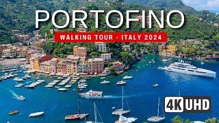 PORTOFINO Walking Tour 4K 60fps  ITALY 2024    w/SUBTITLES