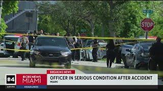 Miami Officer in serious condition following accident