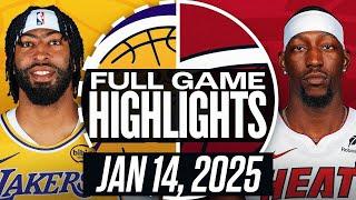 LAKERS vs HEAT FULL GAME HIGHLIGHTS | January 14, 2025 | NBA Full Game Highlights 2K25