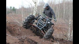 Homemade 4x4 Turbo 1.9TD Quad/ATV automatic gearbox first tests.