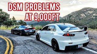 Big Turbo Mitsubishi Eclipse GST & Evo X take a drive up a mountain SPOOLING TURBOS!