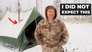 Testing a $550 Canvas Hot Tent in a SURPRISE Blizzard