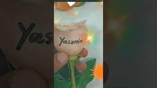 Yasmin : This cute name crafted on Flower #shorts #shortsvideo #viral #viralvideo