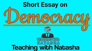 Democracy || Short Essay on Democracy || Democracy in Pakistan || Democratic system