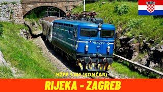 Cab Ride Rijeka - Zagreb (Zagreb–Rijeka Railway - M202, Croatia) train driver's view 4K