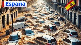 España Underwater! Massive Flooding Devastates Malaga , Valencia Today