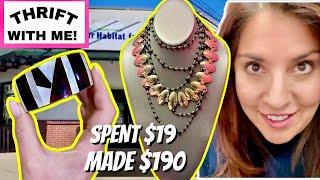 Thrift With Me! I spent $19 On Vintage Jewelry Worth $190 So Far!