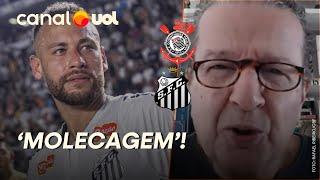 NEYMAR AUSENTE É MAIS UMA MOLECAGEM, MAIS UMA FARSA! JUCA KFOURI DETONA APÓS CORINTHIANS X SANTOS