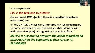 THE EANS WEBINAR: MULTIDISCIPLINARY APPROACH FOR CEREBRAL AVM’S