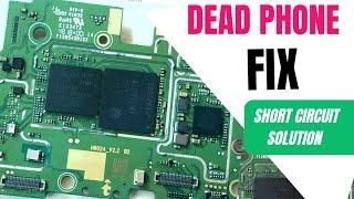 Full tutorial about Short circuit on Phone board (PCB short circuit solution) dead phone solution 1